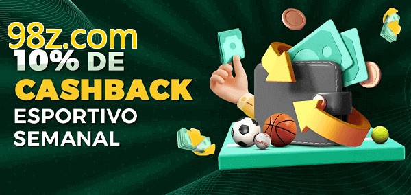 10% de bônus de cashback na 98z.com